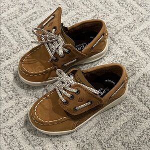 Sperry Kids Tan Moccasins